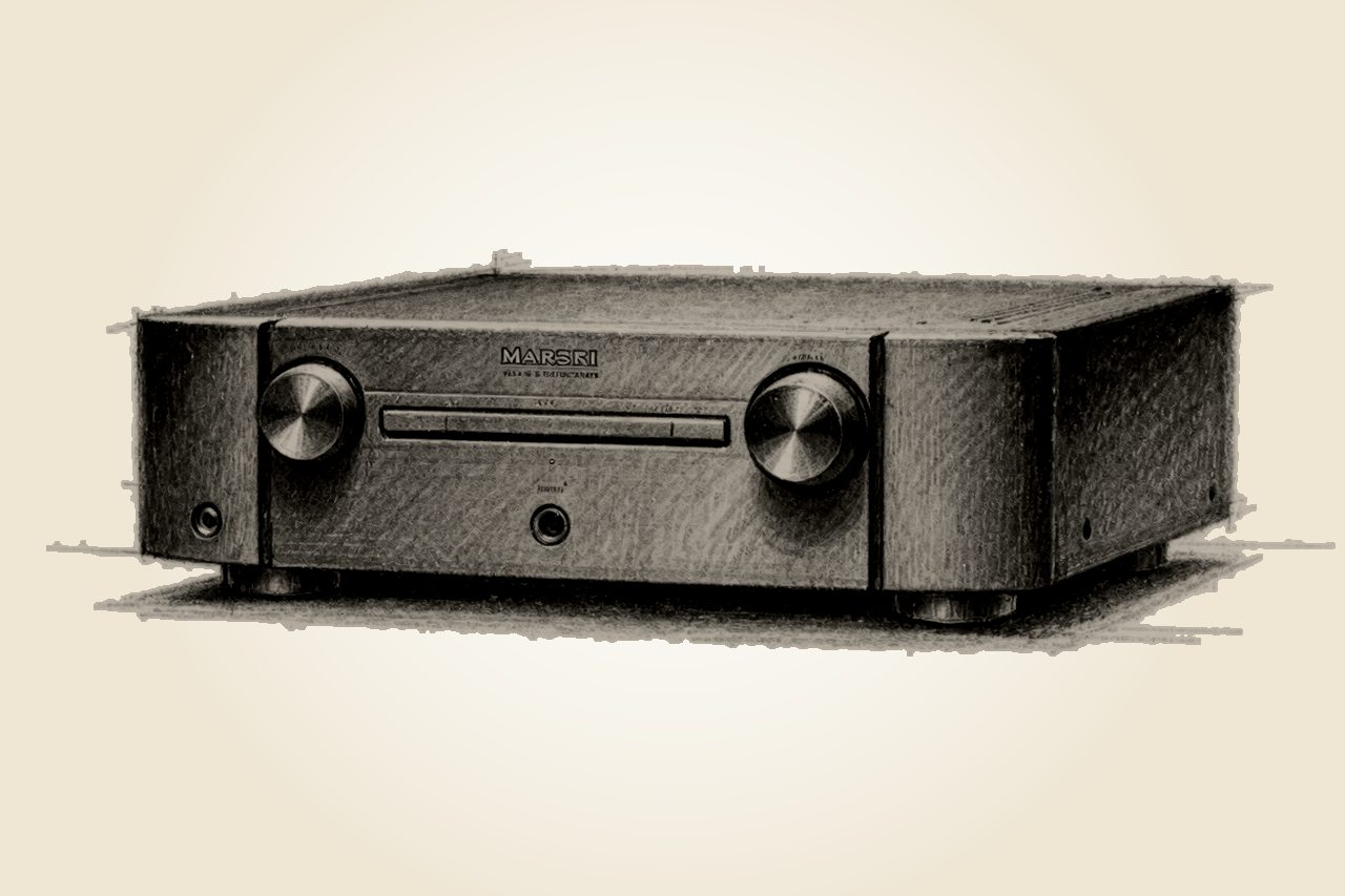 Marantz Model 70 integrated amplifier and CD 70 CD player angled product shot